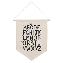 Alphabet Canvas Wall Banner for Nursery and Kids Room