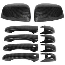 Side Rear View Mirror Cover Trim + Door Handle Cover Trim for Grand Durango 2011-2020