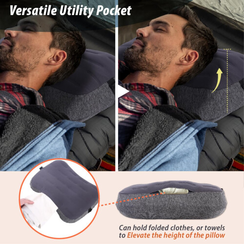 TREKOLOGY Inflatable Camping Pillow - Travel Pillows for Backpacking, 2