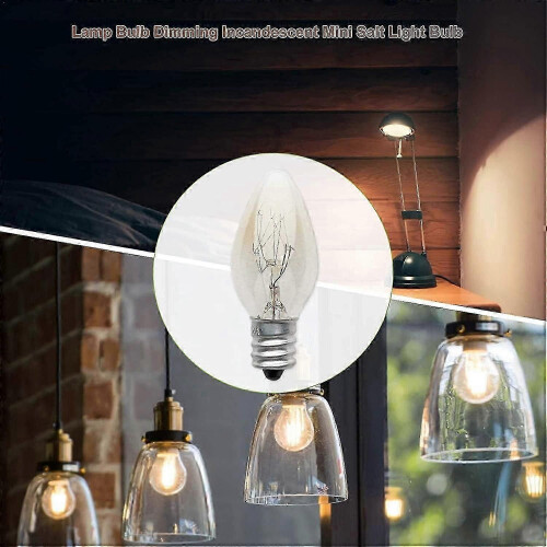 Πακέτο 6 λαμπτήρων πυρακτώσεως E12 10W C7 Tip 220V, μικρής βιδωτή 1