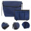 2Pcs Dark Blue Wheelchair Carry Bag with Multiple Pockets Polyester 5