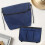 2Pcs Dark Blue Wheelchair Carry Bag with Multiple Pockets Polyester 8