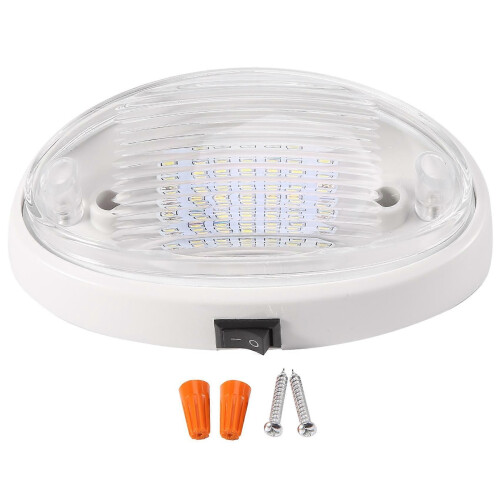 12V LED Light with Switch Caravan Boat Awning Annex Tunnel Boot White