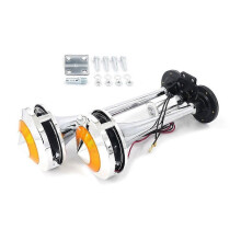 Truck Double-Tone Electronic Control Double-Tube Lampshade 12v24v Universal Air Horn Whistle Air Source