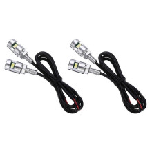 4x Chromen 5630 Motorfiets Schroefbout Lamp Auto Universele Kentekenplaatverlichting 12V
