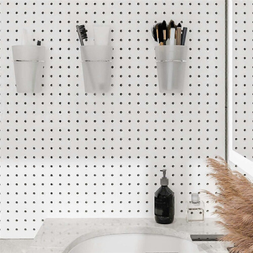 24 Sets Pegboard Bins with Rings Style Pegboard Hooks with Pegboard Cups Pegboard Cup Holder Accesso 1
