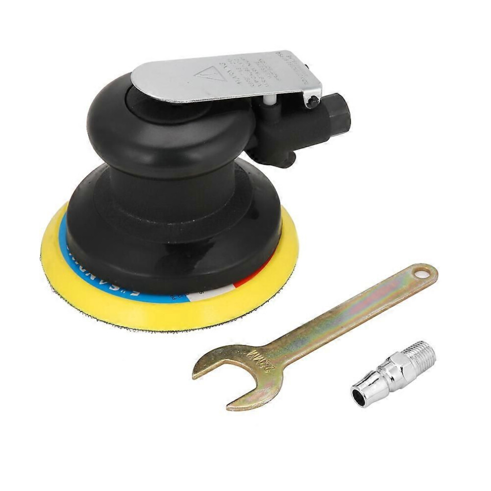 5" Air Palm Orbital Sander Pneumatic Round Sander Random Hand Sanding 9152359364836