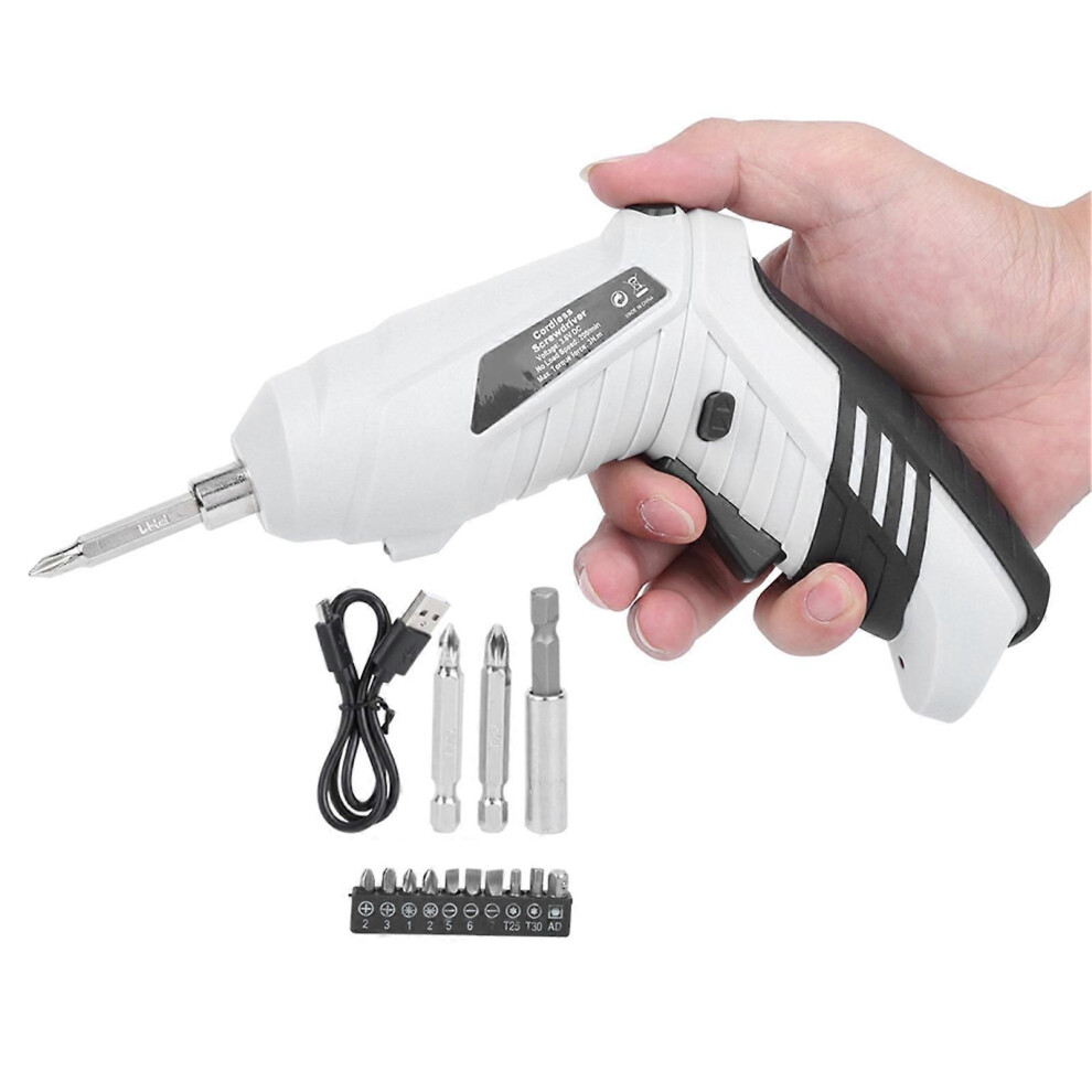 Cordless Electric Drill Driver Kit, Rechargeable Lithium-Ion, Led For Home 9152359364263