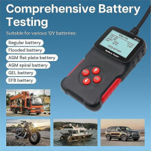 12V Digitaler Kfz-Batterietester, Diagnosegerät für Autobatterien und Lichtmaschinen, Lasttester für
