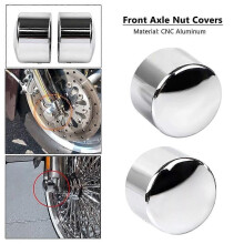 Front Axle Cap Chrome Covers for Harley Dyna Street Bob Electra Street Glide