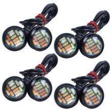 8 kpl 12 V 23 mm:n kaksivärisiä Switchback 4014 12 LED DRL Eagle Eye -päivävaloja