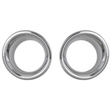 1Pair Car Front Bumper Chrome Fog Lamp Trim Rings Cover for H3 2006-2010 Fog Light Bezel Exterior D