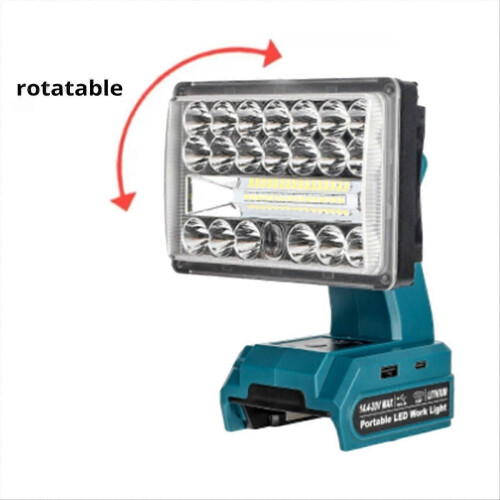 compatible for 14.4-20v Li-Ion Battery LED Work Light Spotlight 2