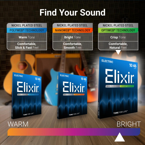 Elixir Strings Electric Guitar Strings with OPTIWEB Technology, Light (.010-.046) - Amazon Exclusive 4 Pack 2