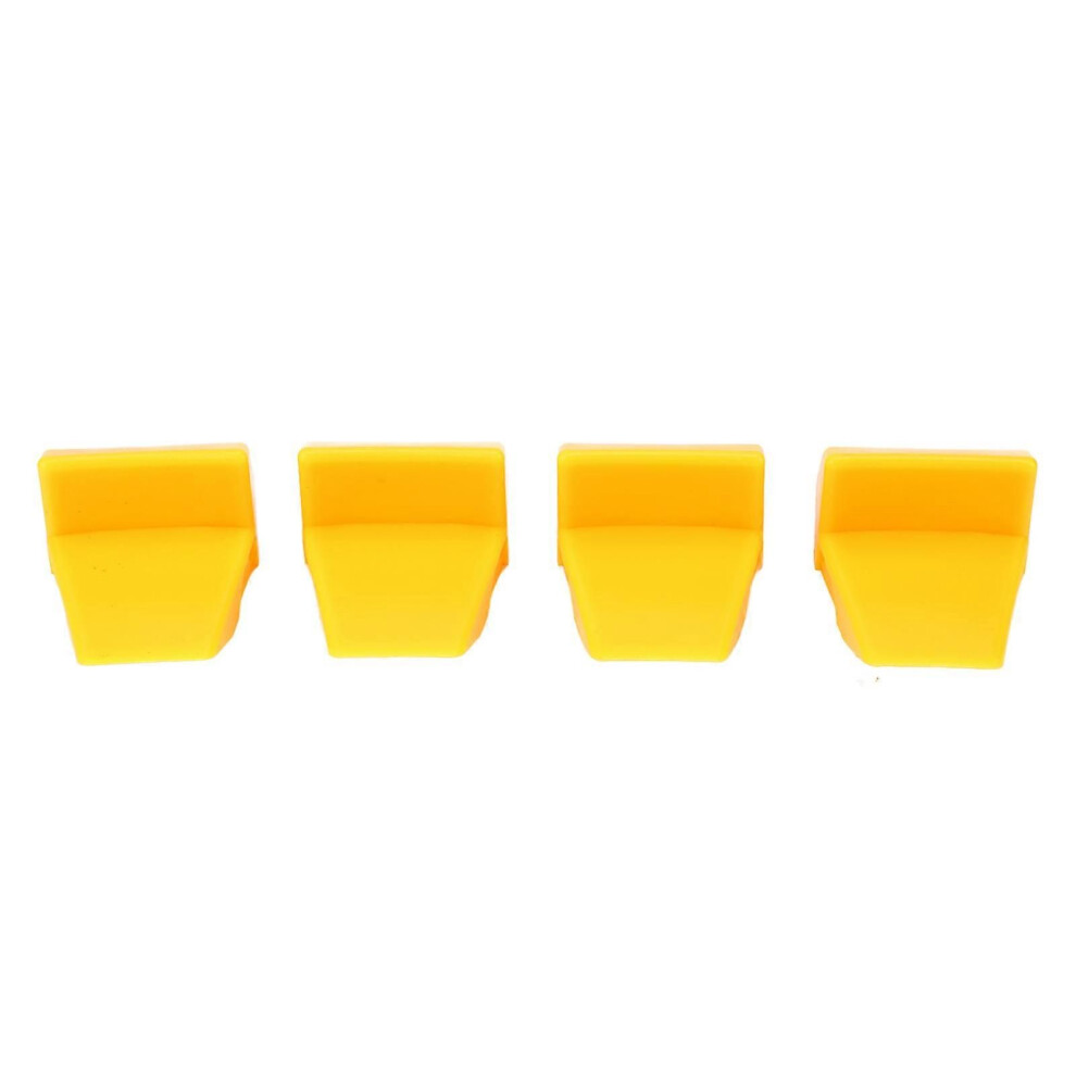 4Pcs Tire Changer Clamp Jaws, Plastic Rim Protector For Tire Changer Yellow 9152359368551
