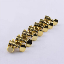 Gold Locking Guitar Tuners 7R Set, Screwless Guitar Machine Heads for 7 String, Easy Upgrade