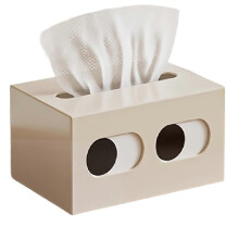 1Pcs Cute Small Expression Plastic Tissue Extractor Box, Suitable for Bedroom, Living Room, Car and