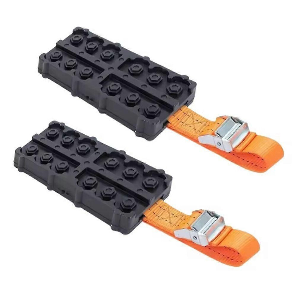 2Pcs Car Snow Chains Emergency Traction Chains For Snow Sand Mud Ice Traction Blocks Rescue Tool For Truck 9152359366472