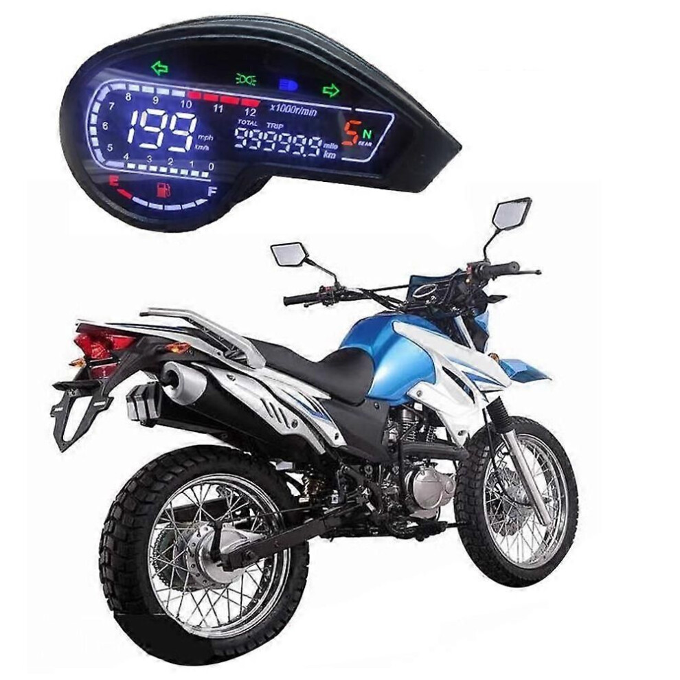 Motorcycle 12V Digital Tachometer Lcd Speedometer Dashboard For Honda Nxr150 Nxr125 2003-2014 9152359369640