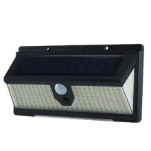 190-LED-Warnleuchte, Solar-Wandleuchte mit Bewegungsmelder, wasserdichte Gartenleuchte, Außenleuchte