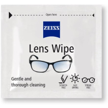 ZEISS Lens Wipes, Lens Cleaner for Glasses, Cameras & Binoculars,Individually Packed Single Use Disposable Cloths in Sachets, for Handy and Portable S