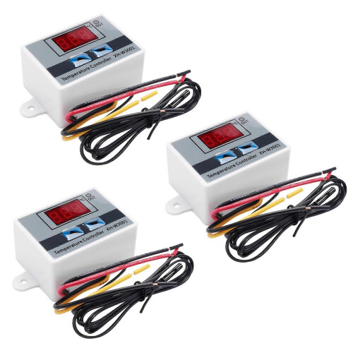 3Pcs XH-W3001 Digital LED Temperature Controller Module Digital Thermostat Switch Electronic Thermos 1