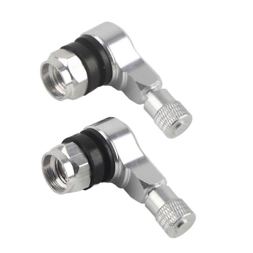 2 st 11,3 mm aluminiumventilhattar för motorcykeldäck, 90, silver