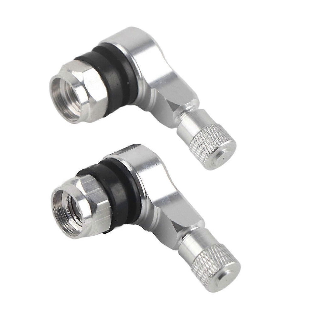 2Pcs 11.3Mm Aluminum Motorcycle Tire Valve Stems Caps 90 Silver 9152359366526