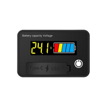 DC 8-30V LCD Digital Batterievoltmeter Kapazitätsanzeige, B