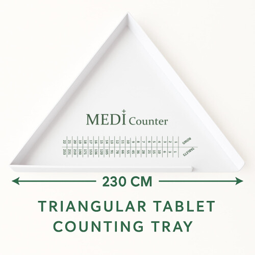 Professional Triangle Tablet Counter - Durable Plastic Design (Large: 230mm) 2