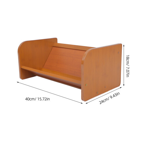 Bamboe Opberger - Schuin Vinyl Display - Desktop Boekrek 1