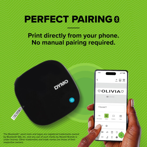 DYMO DYMO LetraTag 200B Bluetooth Label Maker Value Pack | Compact Label Printer | Connects Through Bluetooth Wireless Technology to iOS and Android | Incl 2