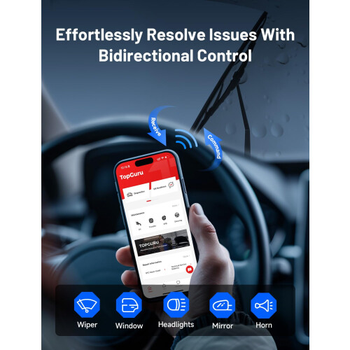 TOPDON Topscan OBD2 Scanner Bluetooth, Wireless OBD2 All System Diagnostic Tool, 8 Reset, Active Test, Check Engine Car Code Reader, Vehicle Performan 1