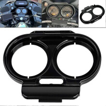 For Harley Road Glide 98-13 Gloss Black Gauge Cover Nacelle Fairing Speedometer