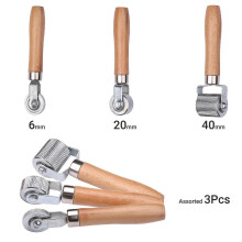 Bandenreparatieroller met houten handvat, geschikt voor banden van 6 mm/20 mm/40 mm en binnenbanden.
