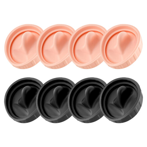 Pack of 4 Silicone Cup Lid Seals Replacement for-light pink 1