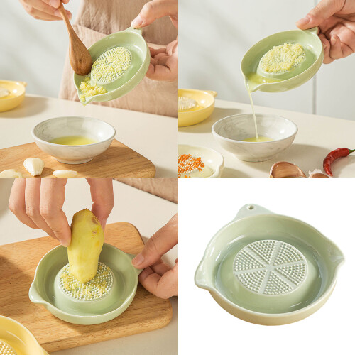 Kitchen Gadget Ceramic Grater For Grinding-Transparent white S 2