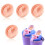 Pack of 4 Silicone Cup Lid Seals Replacement for-light pink 7