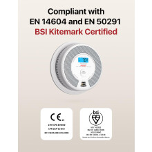 XSense WiFi Combination Smoke Alarm and Carbon Monoxide Alarm with Rep