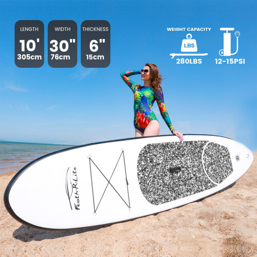 FEATH-R-LITE 10' Inflatable Ultra-Light Stand Up Paddle Board for All 1