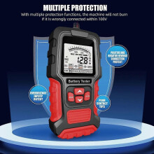 Autobatterietester 12V/24V, Batteriesystemerkennung, Autobatterieanalysator für Auto- und Motorradbatterien,