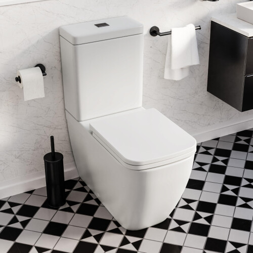 Croydex Croydex Leven Square Toilet Seat Soft Close  Quick Release Button for 2