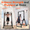 WATBKHE Power Tower Pull Up Dip Station Foldable, Pull Up Bar Station Adjustable, Multi-Function Home Gym, Strength Training Fitness Equipment (Black) 3