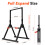 WATBKHE Power Tower Pull Up Dip Station Foldable, Pull Up Bar Station Adjustable, Multi-Function Home Gym, Strength Training Fitness Equipment (Black) 8