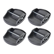 4 stuks RV-aanhangersteunen, eenvoudig te installeren, nivelleerwiel, voetsteun, universele adapter