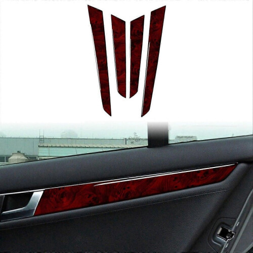 4PCS Interior Door Panel Trim Cover compatible for C Class W204 2007-2013 1