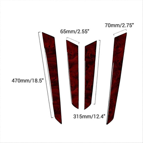 4PCS Interior Door Panel Trim Cover compatible for C Class W204 2007-2013 2