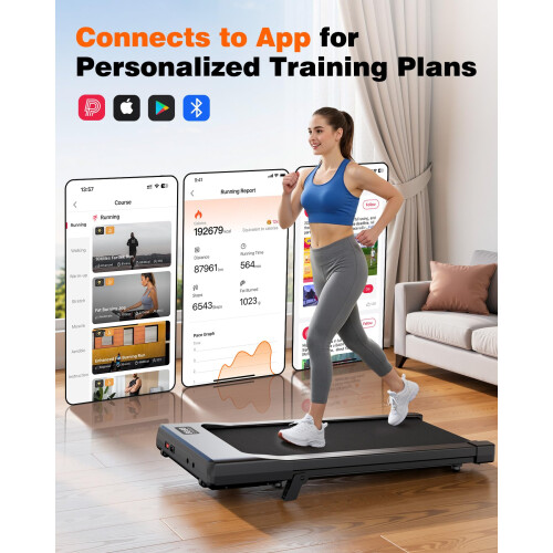Superun Raceable Walking Pad with App Control, Under Desk Treadmill 2