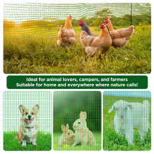 Signstek Barrier Fencing Mesh, 0.9m x 25m with 15 Pack Fencing Pins, Temporary Garden Outdoor Dog Fence Reusable Temporary Fence for Pets, Poultry, Co