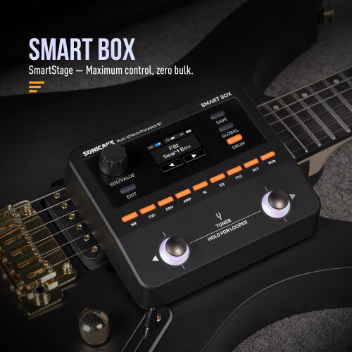 SONICAKE Smart Box Multi-Effects Processor for Guitar Bass 130+ Effects, NAM/IR Support, Looper, Built-in Tuner/Metronome, USB Audio Interface, Stere 1